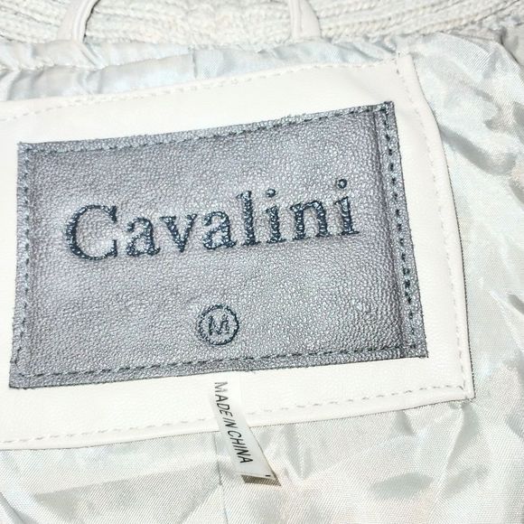 Cavalini Women's Open Front Draped Collar Beige Jacket Medium - Picture 7 of 9